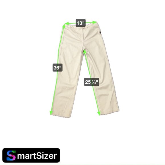 Liz Claiborne Audra Womens Beige Cotton Blend Pants Size 8 Short - Picture 8 of 8